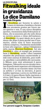 LA GAZZETTA DELLO SPORT - Fitwalking ideale in gravidanza